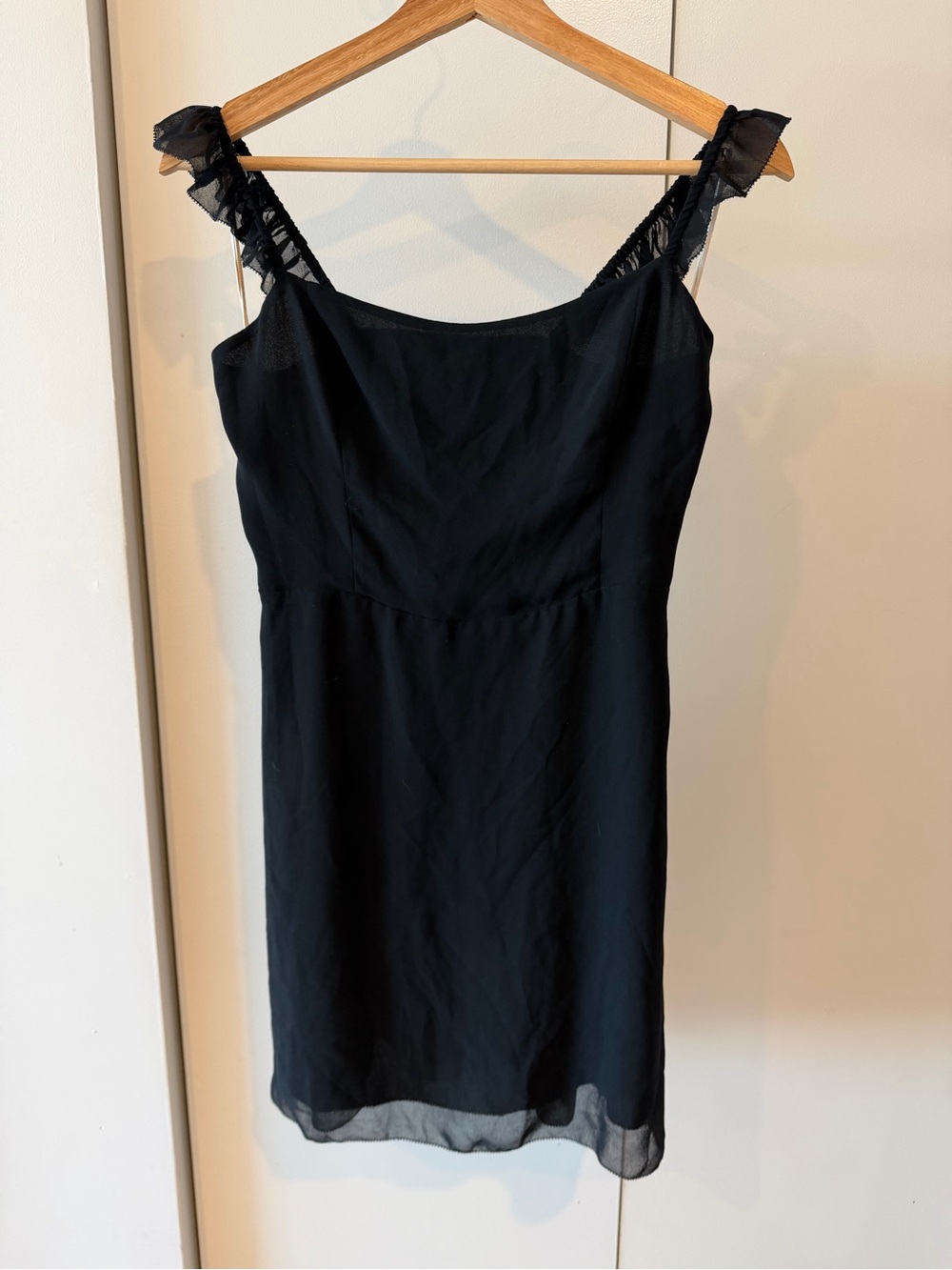 Wilfred Black Ruffle-Strap Dress - Size 6